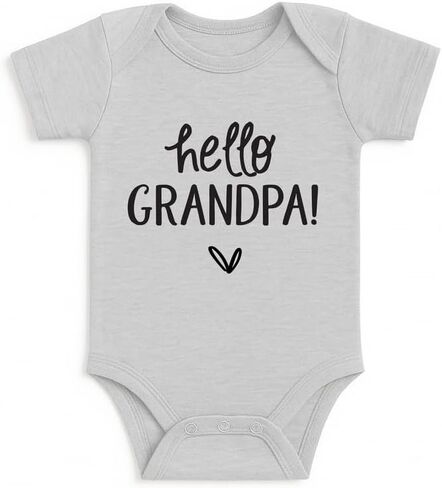 Bump and Beyond Designs Hello Grandpa Infant Bodysuit، هدية إعلان حمل الطفل in Saudi Arabia