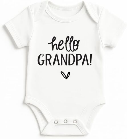 Bump and Beyond Designs Hello Grandpa Infant Bodysuit, Baby Pregnancy Announcement Gift in Kuwait