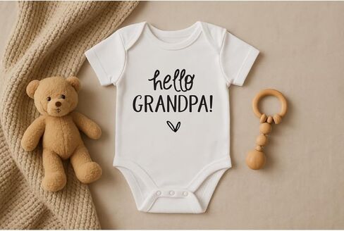 Bump and Beyond Designs Hello Grandpa Infant Bodysuit، هدية إعلان حمل الطفل in Saudi Arabia