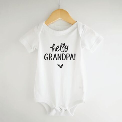 Bump and Beyond Designs Hello Grandpa Infant Bodysuit، هدية إعلان حمل الطفل in Saudi Arabia