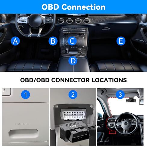 كابل الطاقة obd لكاميرا داش كام، obd إلى النوع c، كابل شاحن سلكي USB، مراقبة 24 ساعة ووضعين Acc مع زر التبديل وحماية الجهد المنخفض، 12-36 فولت إلى 5 فولت/3 أمبير in Kuwait