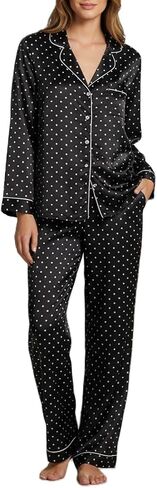 Giraropa Women Fruit Pajamas 2 Piece Pajama Sets Long Sleeve Button Down Shirt Elastic Waist Pants Set Loungewear in Saudi Arabia