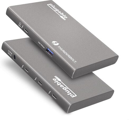 Plugable USB4 Hub Bundle Includes USB-C to 4K HDMI Adapter and 7-in-1 Multiport Adapter with Ethernet, Single 8K or Dual 4K Display, 60W Charging, Compatible with Thunderbolt 4/3 Macs and Thunderbol in Saudi Arabia