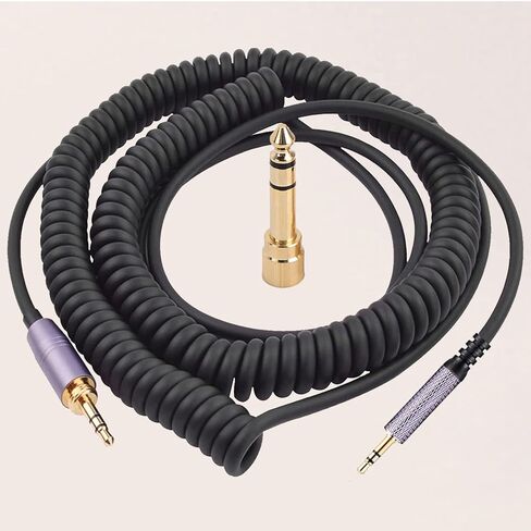 استبدال كابل الصوت ملفوف FAAEAL QC35 لسماعات Bose QC45(QuietComfort 45) NC700، AKG Y55BT Y55، سلك تمديد Aux من 2.5 مم إلى 3.5 مم (1/8 بوصة) مع محول 6.35 مم (1/4 بوصة) (4.2 قدم - 14 قدم) in Saudi Arabia