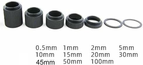 C-CS Mount Lens Adapter Ring Extension Tube 0.5mm 5mm 50mm 100mm 9mm 5mm 1mm 2mm Suit for Camera Accessories Excellent(100mm) in Saudi Arabia