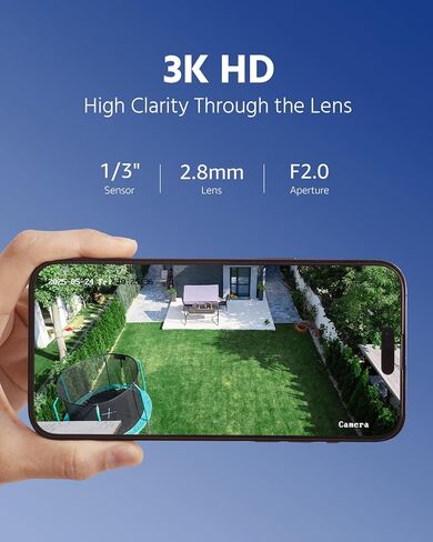 ANNKE 3K PoE IP Turret Camera with Audio/Mic, IP Security Camera Outdoor Indoor, Color Night Vision, IP67 Weatherproof, 2.8mm Lens, 24/7 Recording,AI Human Detection in Saudi Arabia