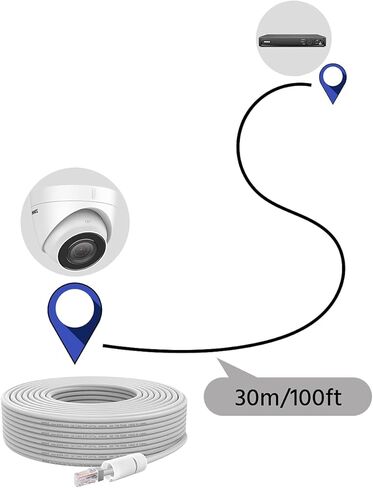 ANNKE 3K PoE IP Turret Camera with Audio/Mic, IP Security Camera Outdoor Indoor, Color Night Vision, IP67 Weatherproof, 2.8mm Lens, 24/7 Recording,AI Human Detection in Saudi Arabia