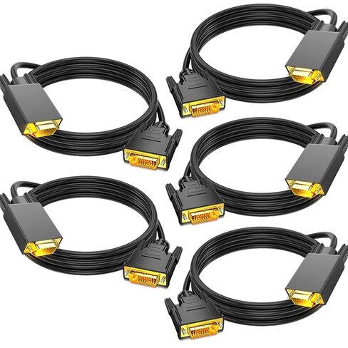 2 Pack DVI to VGA Adapter Cable 6FT, DVI-D 24+1 to VGA Cable Male to Male Gold-Plated Display Cord for Computer, PC Host, Laptop, Graphics Card to HDTV, Monitor, Display Screen, Projector in Saudi Arabia