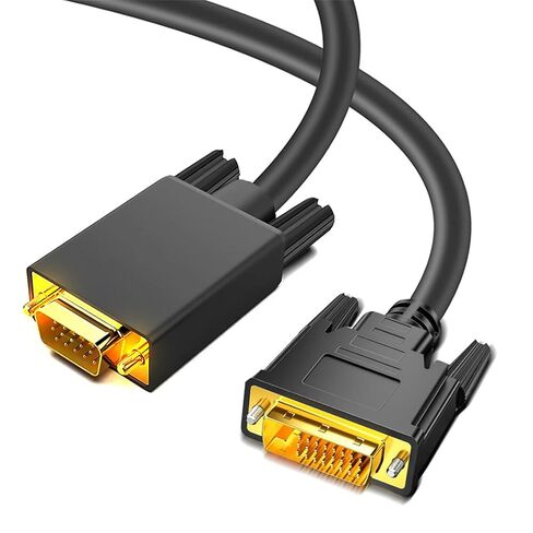 2 Pack DVI to VGA Adapter Cable 6FT, DVI-D 24+1 to VGA Cable Male to Male Gold-Plated Display Cord for Computer, PC Host, Laptop, Graphics Card to HDTV, Monitor, Display Screen, Projector in Saudi Arabia