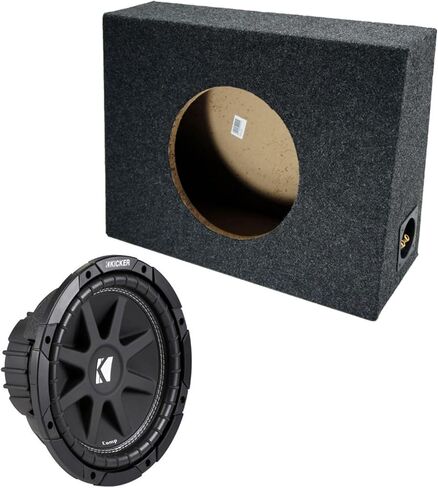 American Sound Connection Kicker Bundle Compatible with Universal Vehicle 43C104 Single 10" Loaded Sub Box Enclosure in Saudi Arabia