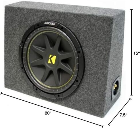American Sound Connection Kicker Bundle Compatible with Universal Vehicle 43C104 Single 10" Loaded Sub Box Enclosure in Saudi Arabia