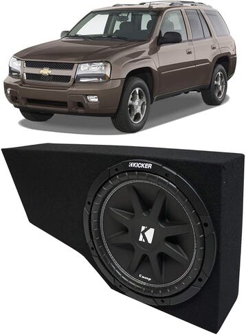 اتصال الصوت الأمريكي متوافق مع 2002-2009 Chevy Trailblazer Kicker Comp C12 فردي 12 بوصة صندوق فرعي مخصص جديد - نهائي 4 أوم in Saudi Arabia