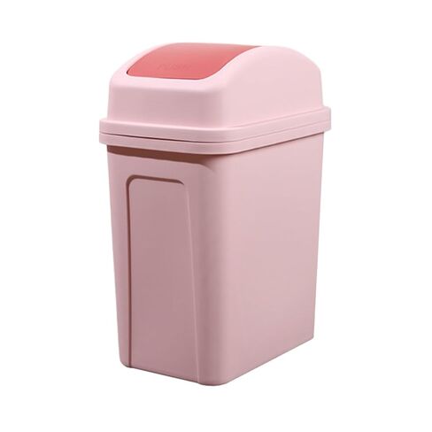 5.5 Gallon Restroom Trash Can with Swing Lid, Compact Plastic Slim Small Trash Bin Bathroom,Easy to Clean,Detachable Small Garbage Can for Office,Kitchen,Bedroom,Restroom,Bathroom,Dorm Room in Saudi Arabia