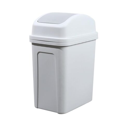 5.5 Gallon Restroom Trash Can with Swing Lid, Compact Plastic Slim Small Trash Bin Bathroom,Easy to Clean,Detachable Small Garbage Can for Office,Kitchen,Bedroom,Restroom,Bathroom,Dorm Room in Saudi Arabia