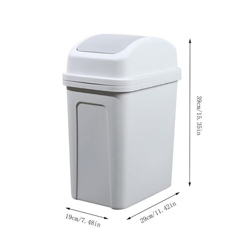 5.5 Gallon Restroom Trash Can with Swing Lid, Compact Plastic Slim Small Trash Bin Bathroom,Easy to Clean,Detachable Small Garbage Can for Office,Kitchen,Bedroom,Restroom,Bathroom,Dorm Room in Saudi Arabia