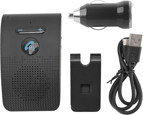 مكبر صوت للسيارة من YOUTHINK، محول مشغل موسيقى MP3 بمكبر صوت 5.0 بدون استخدام اليدين مع مشبك خلفي in Saudi Arabia