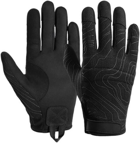 MiOYOOW Anti-Slip Cycling Gloves, Breathable Winter Gloves with Adjustable Belt & Hanging Ring for Riding, Road Racing, Bicycle, Climbing, Boating in Saudi Arabia