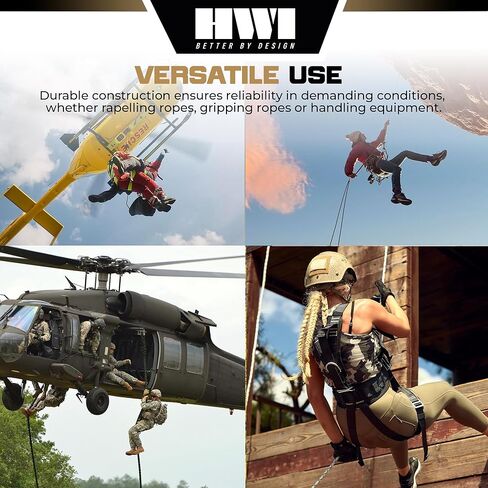 قفاز حبل تكتيكي سريع TFR100 من HWI Gear، جلد الماعز السميك، البراعة، المغامرة، الرياضة الخارجية، التسلق، الهبوط in Kuwait
