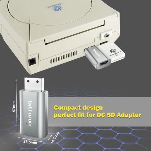 BITFUNX Dreamcast HDMI™ Adapter - Supports VGA to HDMI™, Plug & Play Video Game Adapter with No Lag, Mini HD Video Audio Converter for Dreamcast Game Console All Version in Saudi Arabia