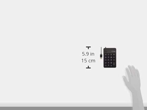 Elecom TK-TCM011BK/RS Numeric Keypad, Wired, Membrane, M Size, RoHS Compliant, Black in Saudi Arabia