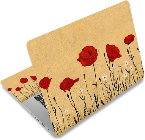 12.1 13 13.3 14 15.4 15.6 Inches Laptop Skin Sticker Decal Universal Vinyl Netbook Sticker Reusable Notebook PC Art Decal Protector Cover, Waterproof & Scratch-Resistant (Flowers, Leaves) in Saudi Arabia