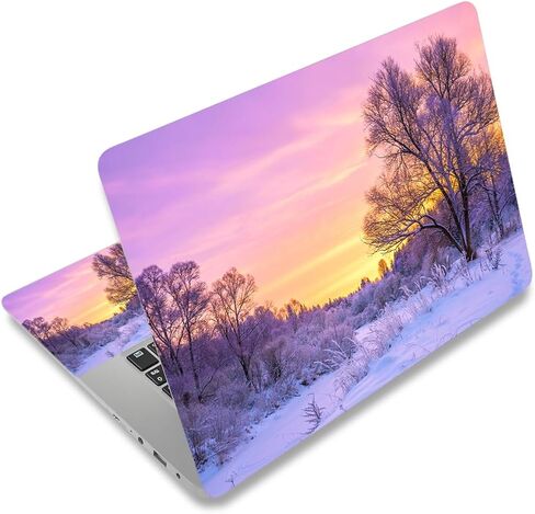 12.1 13 13.3 14 15.4 15.6 Inches Laptop Skin Sticker Decal Universal Vinyl Netbook Sticker Reusable Notebook PC Art Decal Protector Cover, Waterproof & Scratch-Resistant (Flowers, Leaves) in Saudi Arabia