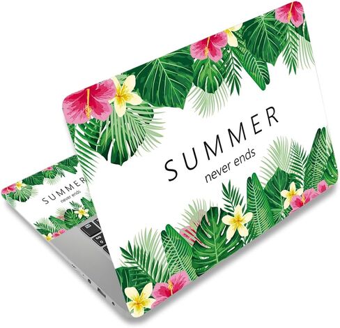 12.1 13 13.3 14 15.4 15.6 Inches Laptop Skin Sticker Decal Universal Vinyl Netbook Sticker Reusable Notebook PC Art Decal Protector Cover, Waterproof & Scratch-Resistant (Flowers, Leaves) in Saudi Arabia
