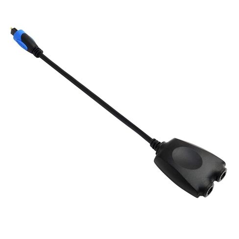 BlueRigger 1x2 Toslink Splitter with Toslink Cable (25FT) - 1 Male Input 2 Female Output - with 24K Gold Plated Connectors (in-Wall CL3 Rated, for Home Theatre, Xbox) in Saudi Arabia