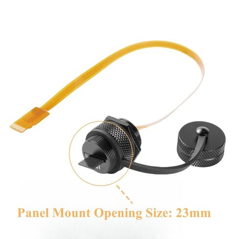 Outdoor IP67 Micro SD(TF) Card Extension Cable Panel Mount TF Card Flex Extender FPC Waterproof Cable TF Reader Memory Card Adapter Cord For Cabinet Chassis Case Frame (Aluminum Alloy, 0.3M) in Saudi Arabia