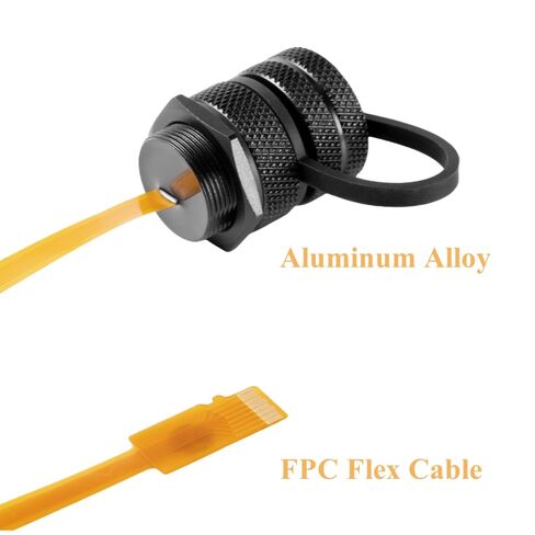 Outdoor IP67 Micro SD(TF) Card Extension Cable Panel Mount TF Card Flex Extender FPC Waterproof Cable TF Reader Memory Card Adapter Cord For Cabinet Chassis Case Frame (Aluminum Alloy, 0.3M) in Saudi Arabia