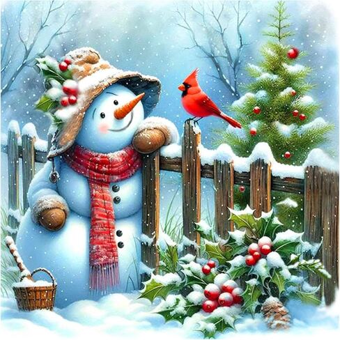 FHBUBPUP Winter Gnome Diamond Art Kits for Adults - Christmas Diamond Painting Kits for Adults - DIY Full Drill Round Diamond Dot Gem Art Craft Gift for Home Wall Decoration 12×12Inch in Saudi Arabia