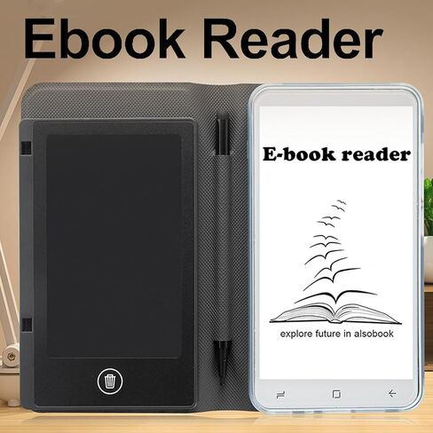 قارئ الكتب الإلكترونية مع جهاز لوحي للكتابة اليدوية، قارئ إلكتروني مقاس 5 بوصات لنظام Android 5.1 مع ذاكرة 1+8 جيجا، كاميرا ومكبرات صوت مدمجة، غطاء واقي، لكتابة دراسة اجتماع القراءة in Saudi Arabia