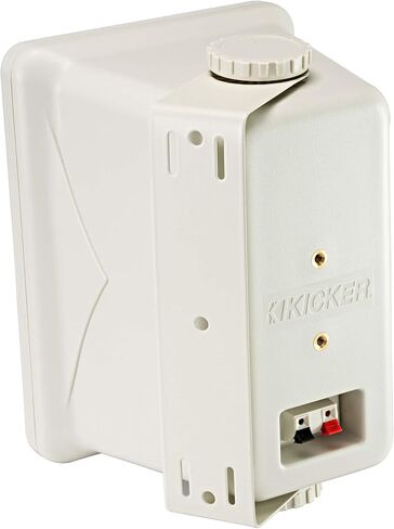 KICKER (4 أزواج KB6B 2-Way مجموعة كاملة من مكبرات الصوت الداخلية والخارجية (زوج) مكبرات صوت مقاومة للطقس للفناء والجراج بجانب حمام السباحة في المنزل، رمادي و400 قدم حزمة سلك مكبر الصوت in Saudi Arabia