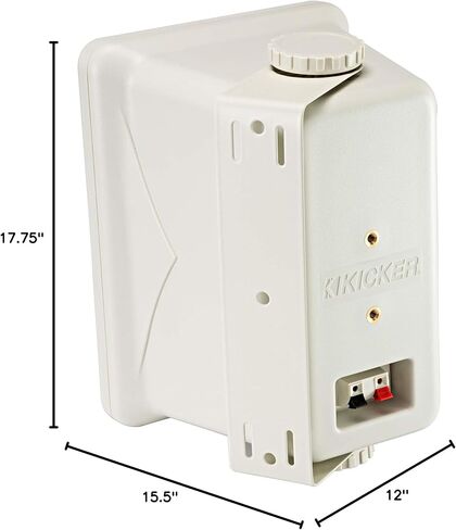 KICKER (4 أزواج KB6B 2-Way مجموعة كاملة من مكبرات الصوت الداخلية والخارجية (زوج) مكبرات صوت مقاومة للطقس للفناء والجراج بجانب حمام السباحة في المنزل، رمادي و400 قدم حزمة سلك مكبر الصوت in Saudi Arabia