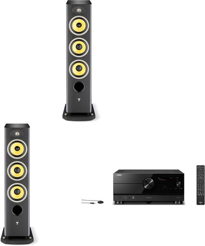Focal Aria K2 926 Ash Grey (Limited Edition) 3-Way Floorstanding Audiophile Tower Speaker - Pair,with RX-A8ABL AVENTAGE 11.2-Channel AV Receiver with 8K HDMI and MusicCast in Saudi Arabia
