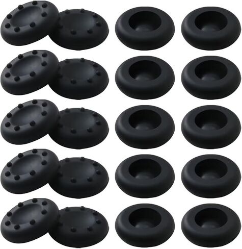 20x أسود Thumbstick Grips غطاء تغليف Thumb Stick Grip لأجهزة Xbox /360/ PS4 /Wii in Saudi Arabia