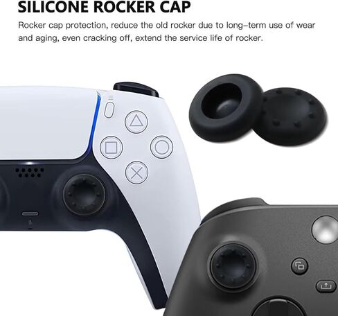 20x أسود Thumbstick Grips غطاء تغليف Thumb Stick Grip لأجهزة Xbox /360/ PS4 /Wii in Saudi Arabia