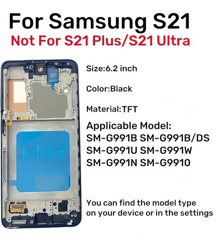 استبدال شاشة TFT Galaxy S21 لهاتف Samsung Galaxy S21 5G شاشة LCD تعمل باللمس محول رقمي بانتيلا مع مجموعة أدوات الإطار SM-G991U G991B أسود (بدون بصمة) in Saudi Arabia