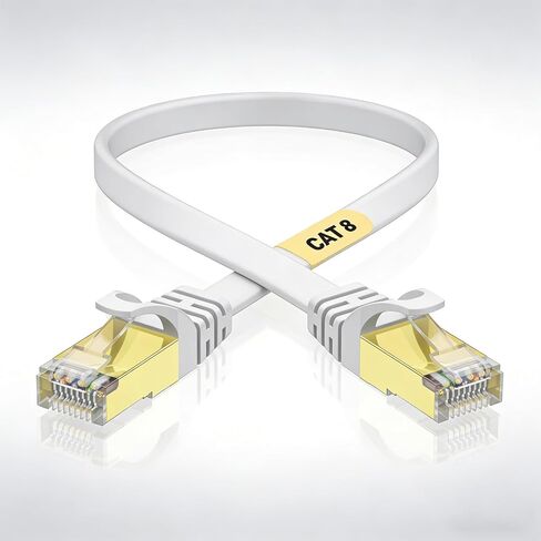 كابل إيثرنت Cat 8 بطول 15 قدمًا و40 جيجابت في الثانية و2000 ميجا هرتز عالي السرعة RJ45 كابل شبكة LAN لتصحيح الإنترنت بطول 15 قدمًا in Kuwait