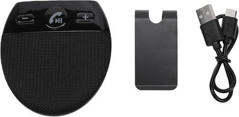 Gugxiom Bluetooth 5.0 مجموعة سماعات السيارة بدون استخدام اليدين، تشغيل تلقائي، مكبر صوت لاسلكي متعدد النقاط CVC8.0 لتقليل الضوضاء للقيادة الآمنة، وقت التحدث 10 ساعات in Kuwait