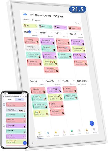 Calendar Digital 10.1 Inch, Digital Frame Combined Smart Touch Screen Electronic Wall Planner Family Organizer Chore for Family Schedules Gift for Mother Mom Women Grandpa in Kuwait