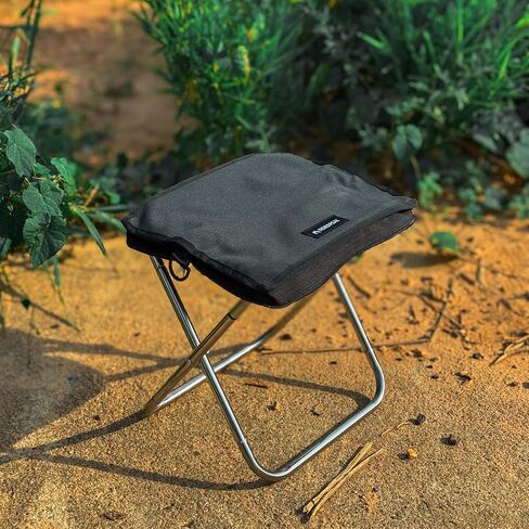 Lightweight Camping Stool 1.5lbs & Compact 12" - 350lbs Capacity! 3-Second Setup Portable Folding Stool with Shoulder Strap for Adults, Outdoor, Concert, Waiting in Line, Travel, Fishing & Camping in Saudi Arabia