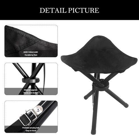 ثلاثة أرجل البراز السفر للطي التخييم البراز Prtable ترايبود البراز كراسي صغيرة قابلة للطي للتخييم في الهواء الطلق المشي الصيد المشي لمسافات طويلة الصيد السفر in Kuwait