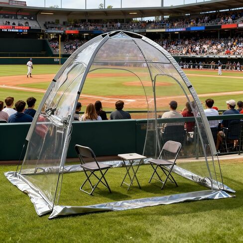 1-2 Person Waterproof Windproof Clear Sport Shelter - Ice Fishing Tent & Cold-Weather Resistant Winter Tent for Family, Fans, Planting, Reading, Patio Sunbathing & Outdoor Watching in Kuwait