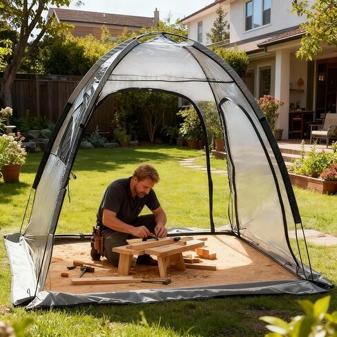 1-2 Person Waterproof Windproof Clear Sport Shelter - Ice Fishing Tent & Cold-Weather Resistant Winter Tent for Family, Fans, Planting, Reading, Patio Sunbathing & Outdoor Watching in Kuwait