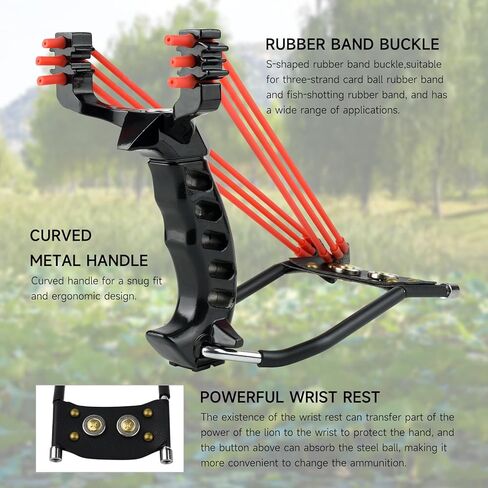 Slingshot,Wrist Sling Rocket Professional Hunting Sling Shot with Solid Wooden Slingshot,Outdoor, Hunting-for Kids/Children/Adult in Saudi Arabia