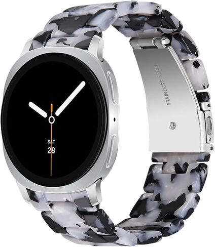 Resin Band Compatible with Samsung Galaxy Watch 8 40mm 44mm / 8 Classic 46mm 2025, Waterproof & Lightweight Bracelet Wristband Replacement with Stainless Steel Buckle, Fashion Strap for Samsung Galaxy Watch 8 Women ﻿ in Saudi Arabia