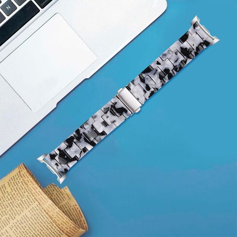 Resin Band Compatible with Samsung Galaxy Watch 8 40mm 44mm / 8 Classic 46mm 2025, Waterproof & Lightweight Bracelet Wristband Replacement with Stainless Steel Buckle, Fashion Strap for Samsung Galaxy Watch 8 Women ﻿ in Saudi Arabia