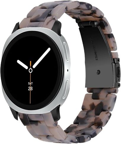 Resin Band Compatible with Samsung Galaxy Watch 8 40mm 44mm / 8 Classic 46mm 2025, Waterproof & Lightweight Bracelet Wristband Replacement with Stainless Steel Buckle, Fashion Strap for Samsung Galaxy Watch 8 Women ﻿ in Saudi Arabia