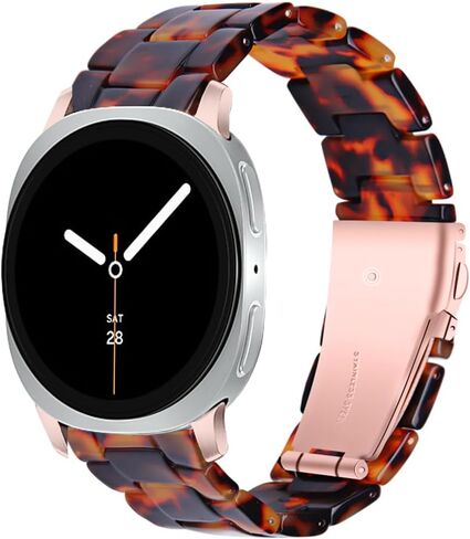 Resin Band Compatible with Samsung Galaxy Watch 8 40mm 44mm / 8 Classic 46mm 2025, Waterproof & Lightweight Bracelet Wristband Replacement with Stainless Steel Buckle, Fashion Strap for Samsung Galaxy Watch 8 Women ﻿ in Saudi Arabia